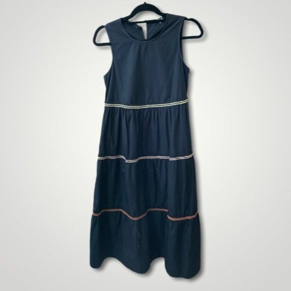 Madewell Rickrack Cattail Tiered Dress - s. XS